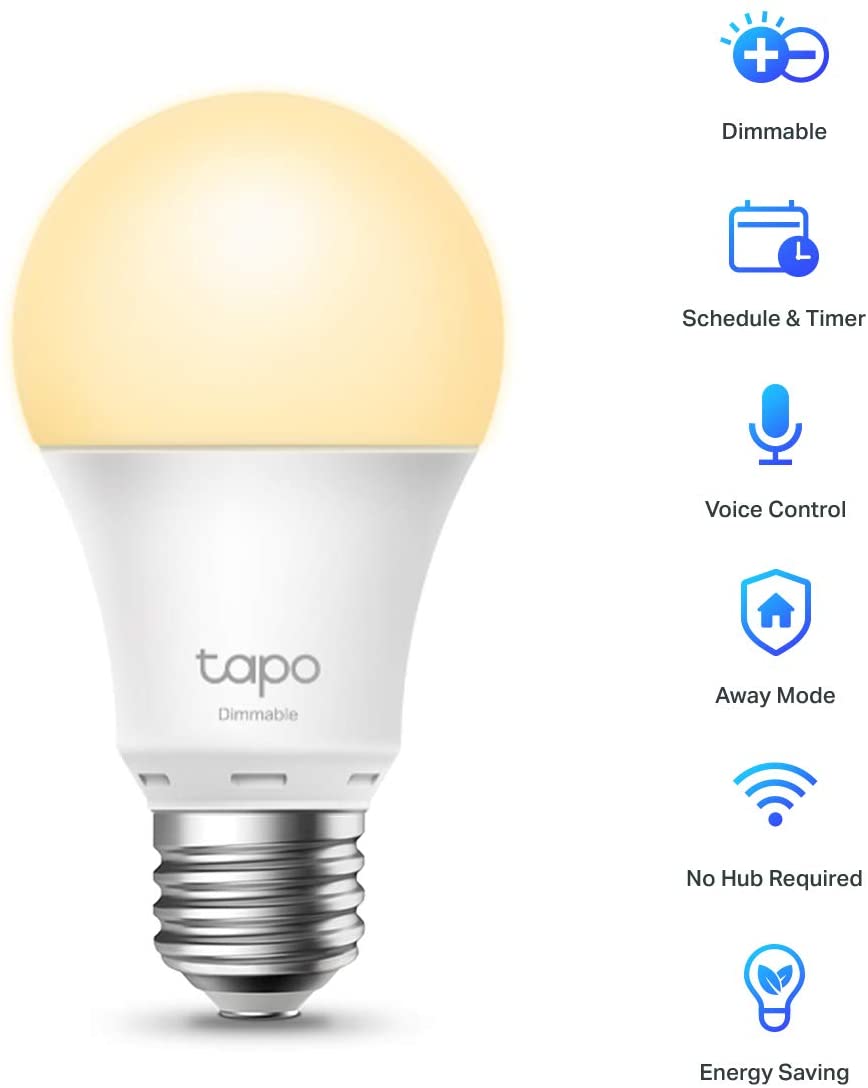 TP-Link Tapo L510E Smart LED Wi-Fi Glühbirne 60W Dimmbar 220° 2700K 15.000h weiß