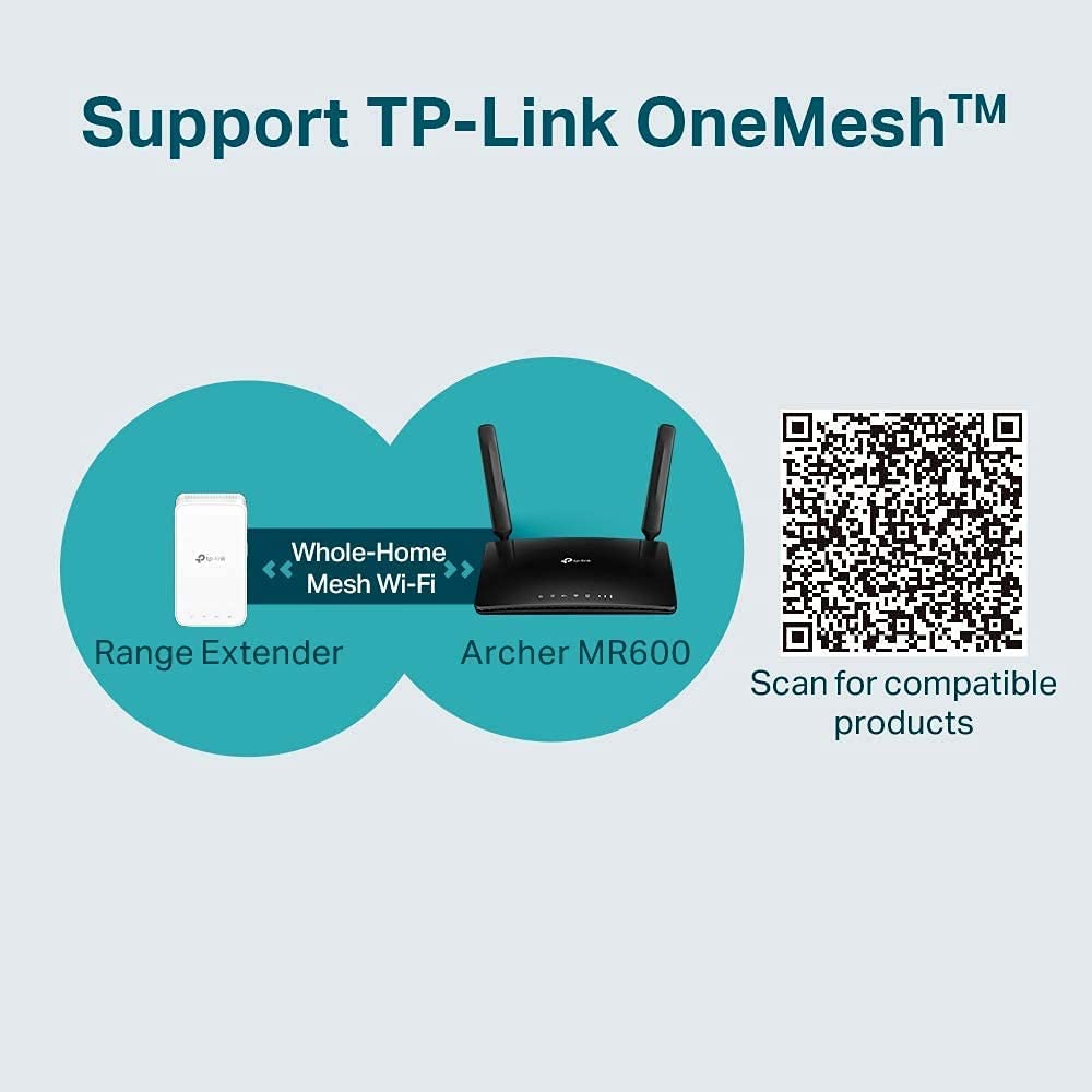 TP-Link AC1200 4G+ Cat6 Wireless Dual Band Gigabit Router 4G/3G Network SIM Slot Unlocked MU-MIMO Technology No Configuration Required Supports Guest Network Parent Control