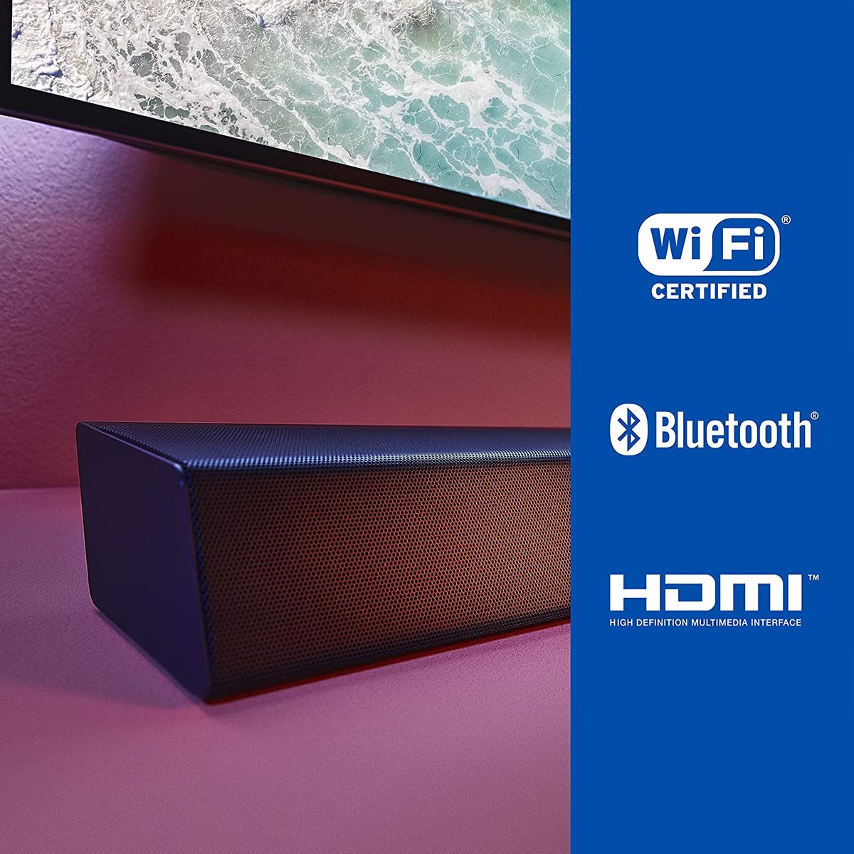 Philips B8805/10 Soundbar Subwoofer kabellos Bluetooth 400W Dolby Atmos eARC DTS