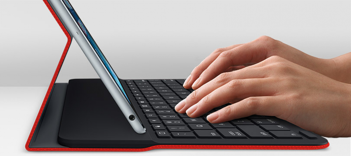 logitech Type+ Tastatur für Mobilgeräte Bluetooth RED ES-Layout