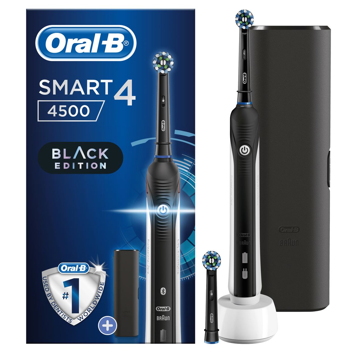 Oral-B Smart 4 4500 CrossAction - Electric brush 1 black, 3 modes: bleached, sensitive, gum care