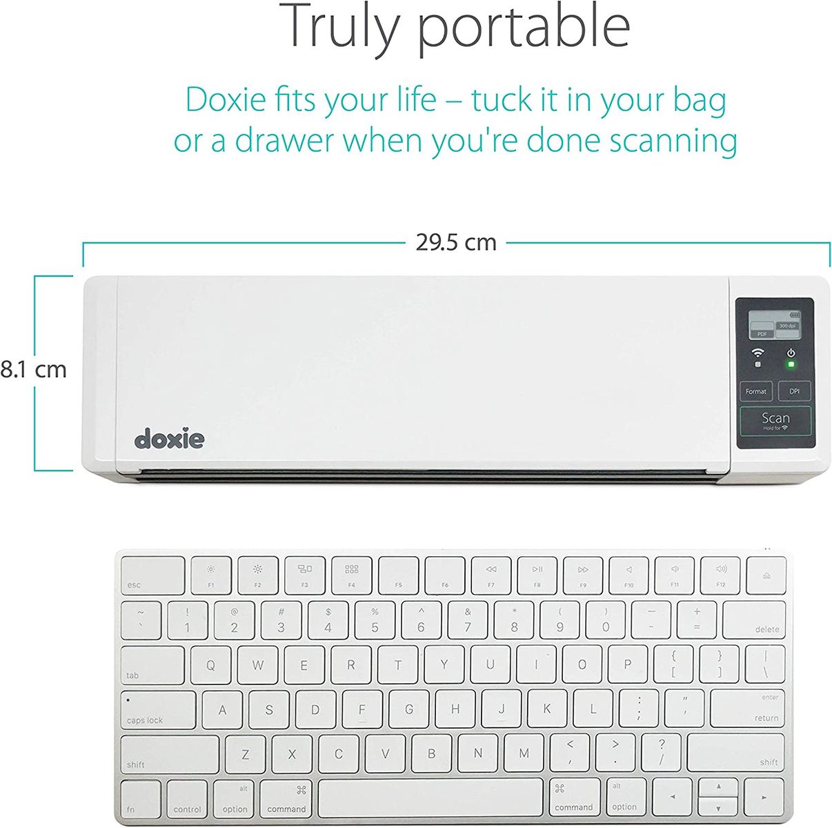 Doxie Q2 Wireless Rechargeable A4 Document Scanner 4000 scan memory