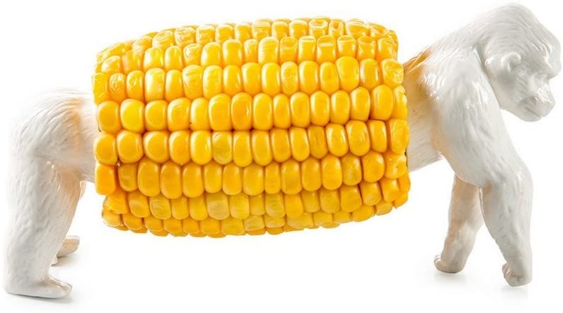 DONKEY Products Zoo Picks King Corn, 2-pcs, corn cob holder