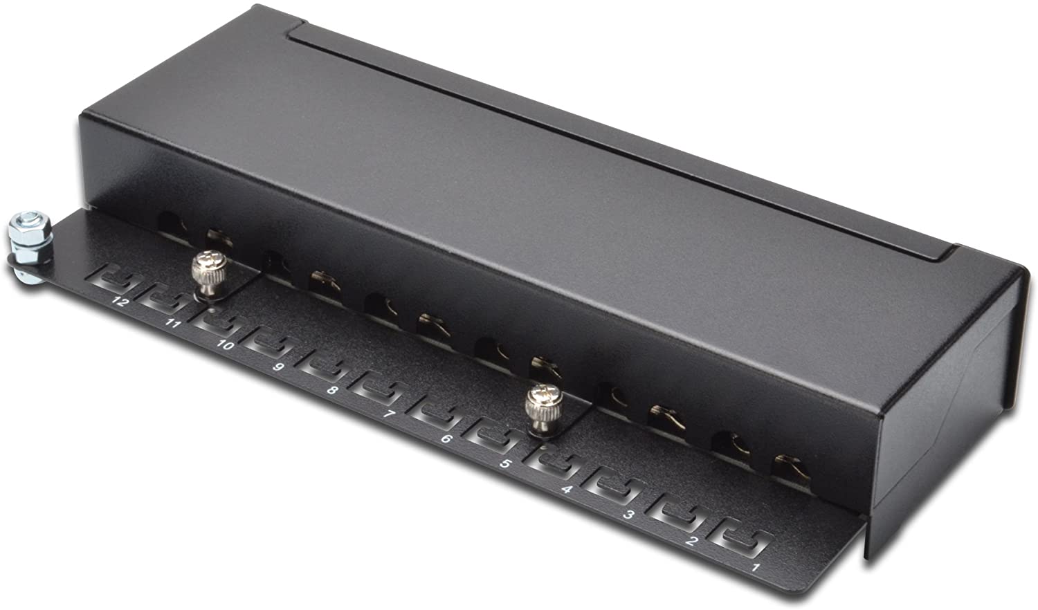 Digitus Desktop CAT 6A, Patch Panel, shielded class EA, 12-port RJ45, 8P8C, LSA