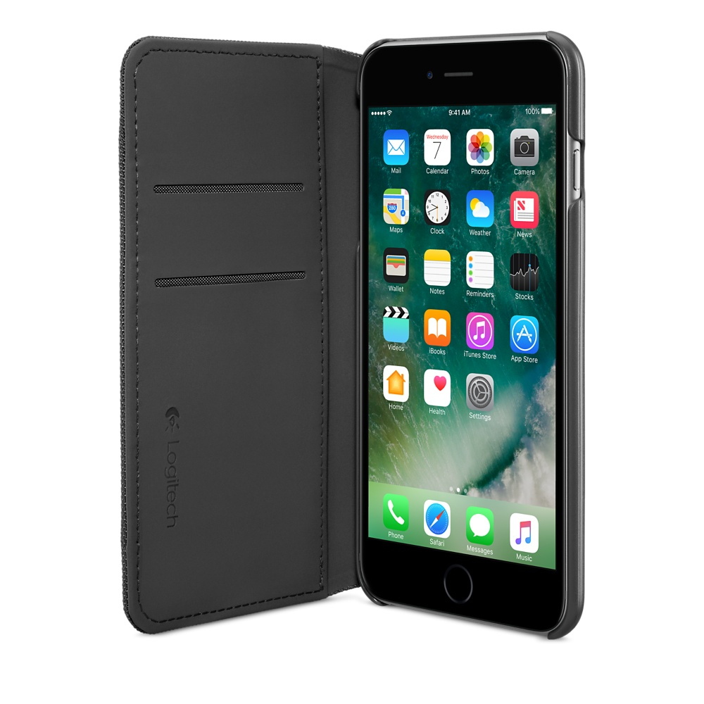 logitech Handy-Schutzhülle 11,9 cm (4.7 Zoll) Geldbörsenhülle für iPhone 6/6s Schwarz