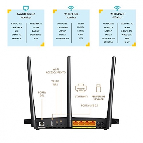 TP-Link Archer VR400 WLAN-Router Gigabit Ethernet Dual-Band