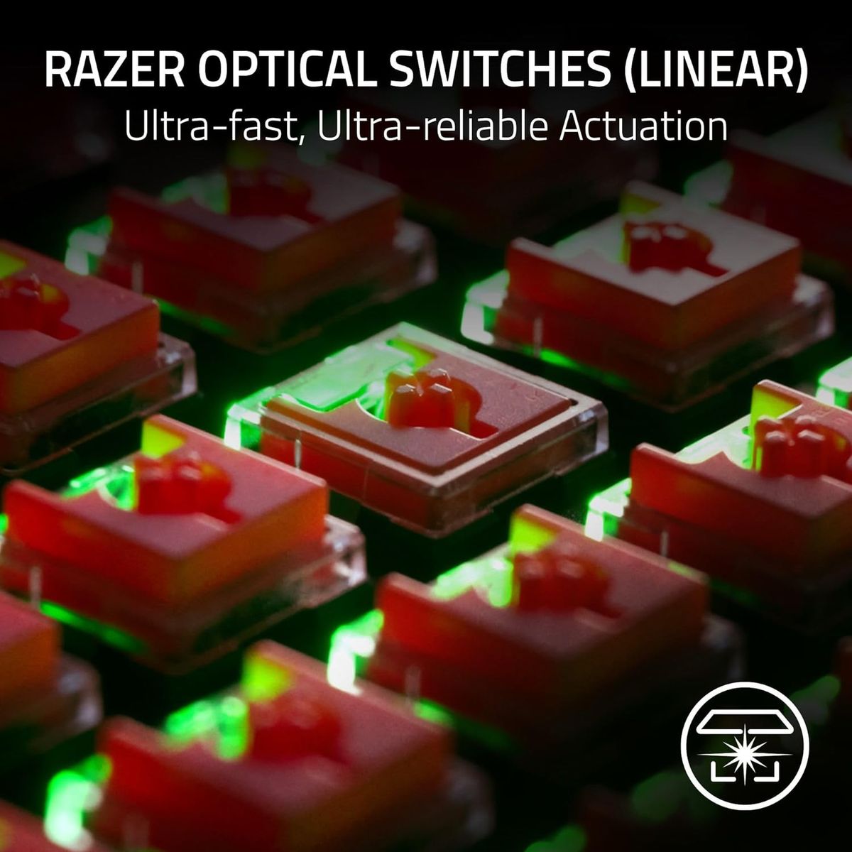 Razer DeathStalker V2 Pro TKL Gaming Keyboard Dual Wireless Optical Red Switches RGB USA Layout QWERTY ISO