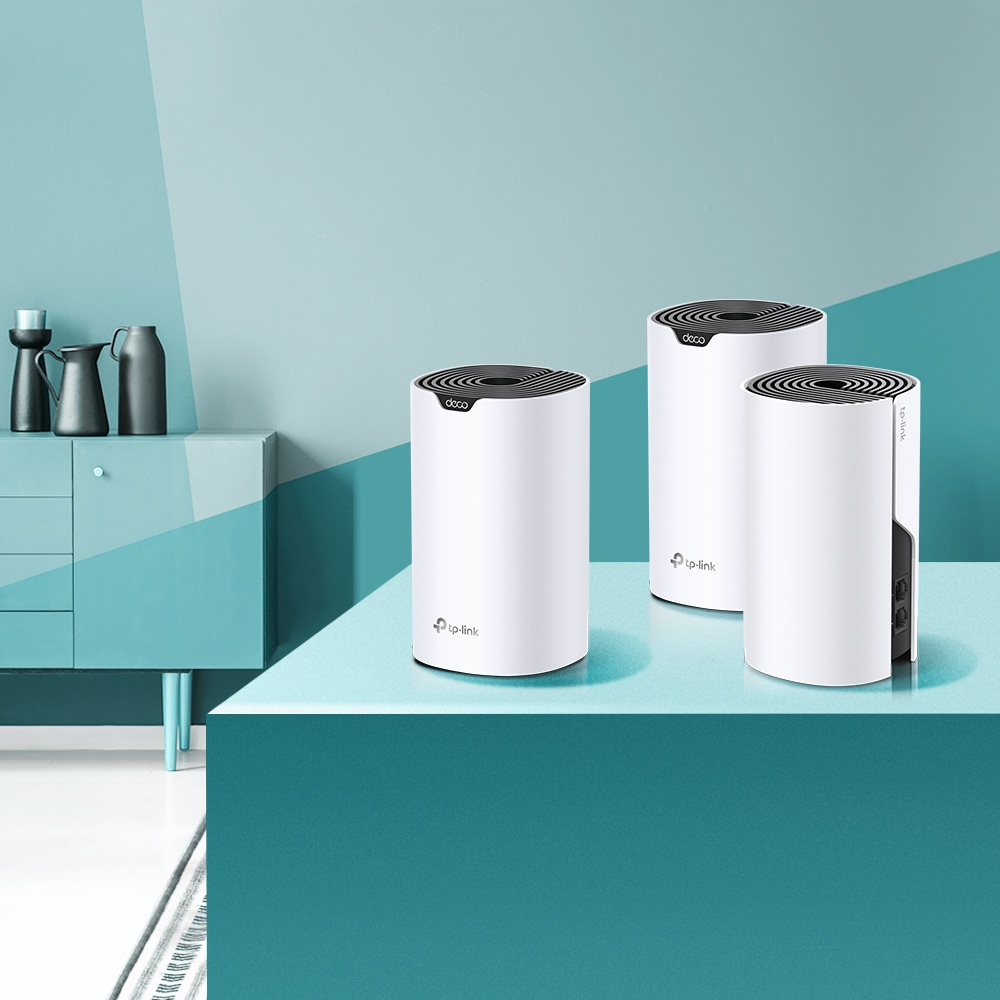 TP-Link Deco S4 Mesh Wi-Fi System AC1200 Dual Band WLAN Router & Repeater up to 510m² White 3er Pack v2.0