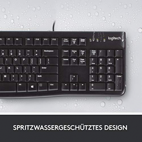 Logitech K120 Tastatur USB Tastatur schwarz ES-Layout