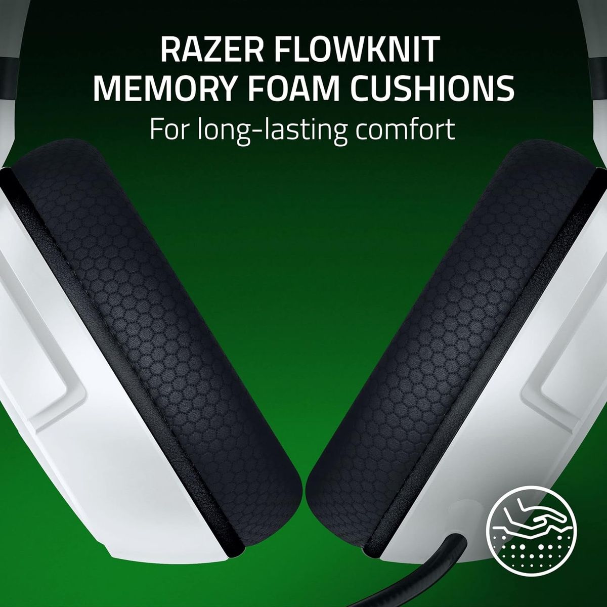 Razer Kaira HyperSpeed - Kabelloses Multiplattform-Gaming-Headset für Xbox (HyperSpeed Wireless, Triforce 50-mm-Treiber, HyperClear Kardioiden-Mik, FlowKnit Memory Foam Ohrpolster) Weiß