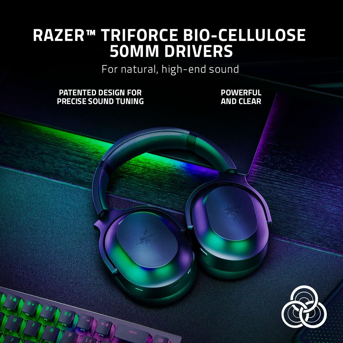 Razer Barracuda Pro Gaming & Mobile Headset Dual Wireless Virtual 7.1 Surround-Sound Hybrid ANC Multi-Plattform Black