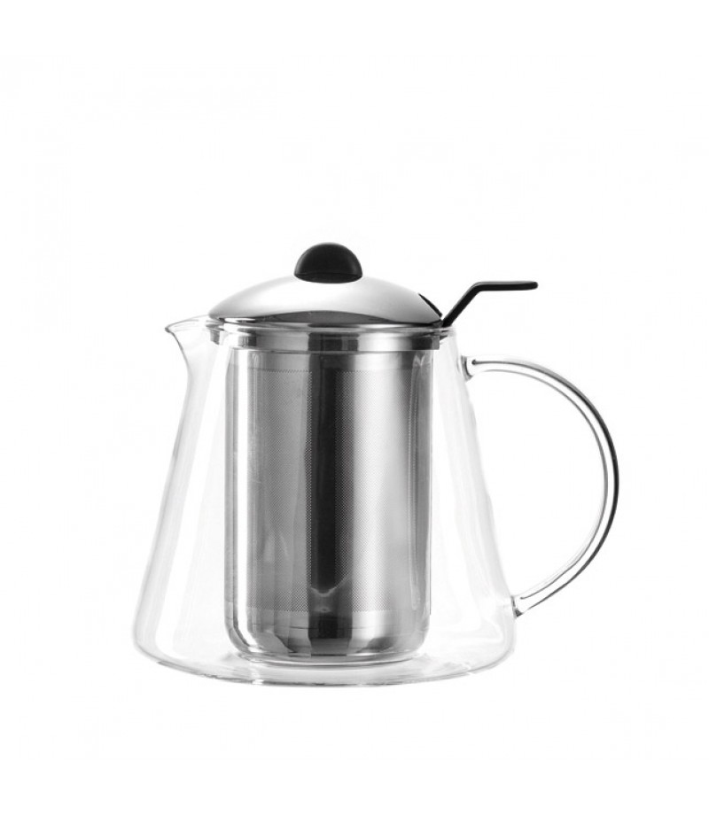 Leonardo Tisana tea maker, handmade tea pot, glass teapot with tea strainer insert, 1600 ml