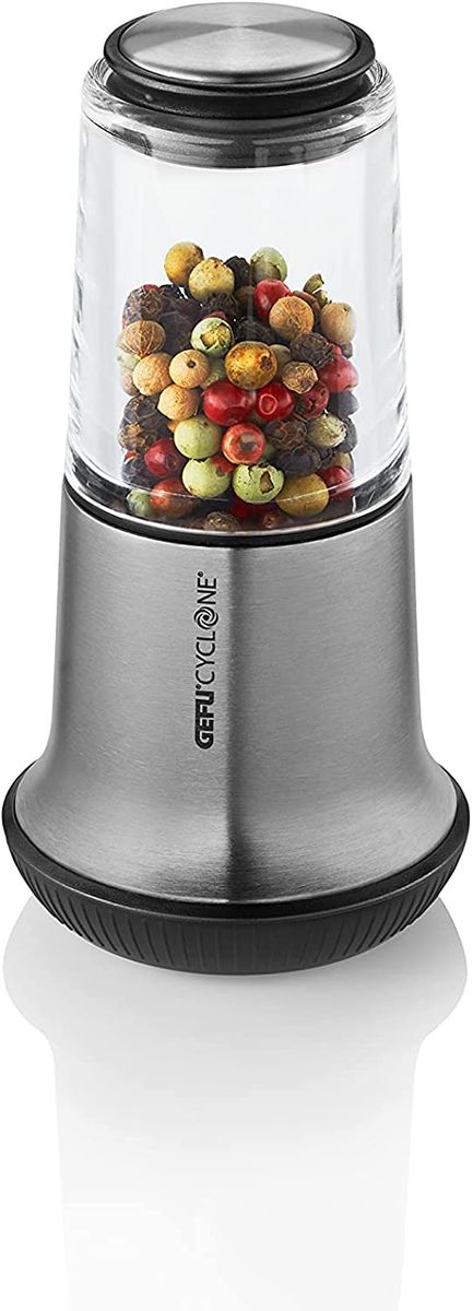 GEFU 34625 Salt or pepper mill, stainless steel, silver size S silver