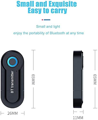 BARINI Bluetooth Transmitter, Bluetooth Receiver v5.0 for Car Wireless USB Audio Adapter, 3.5mm Stereo Jack, Wireless Bluetooth Adapter