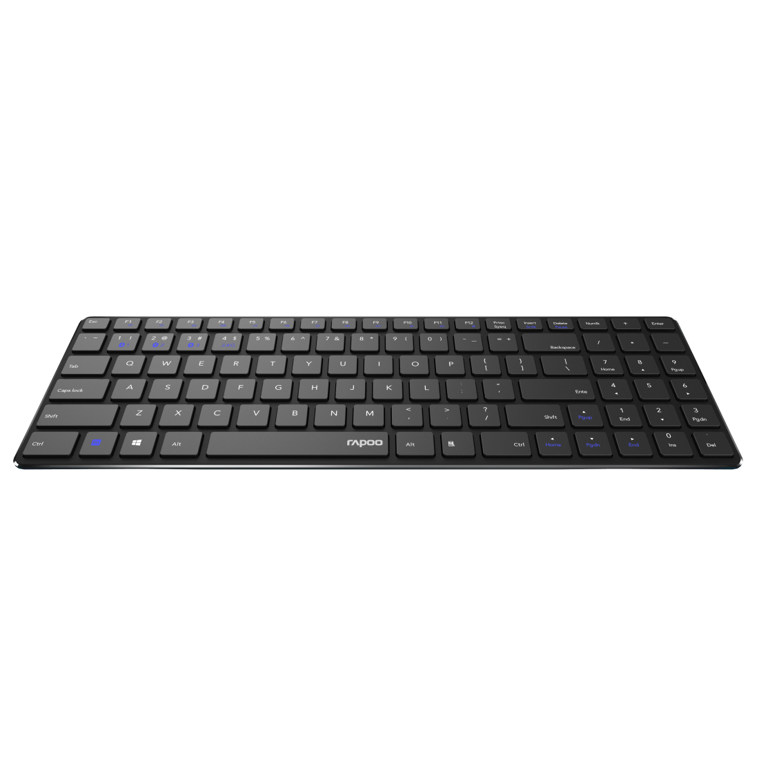 Rapoo E9100M Flache Multimodus-Tastatur 2 4 GHz Wireless DE-Layout