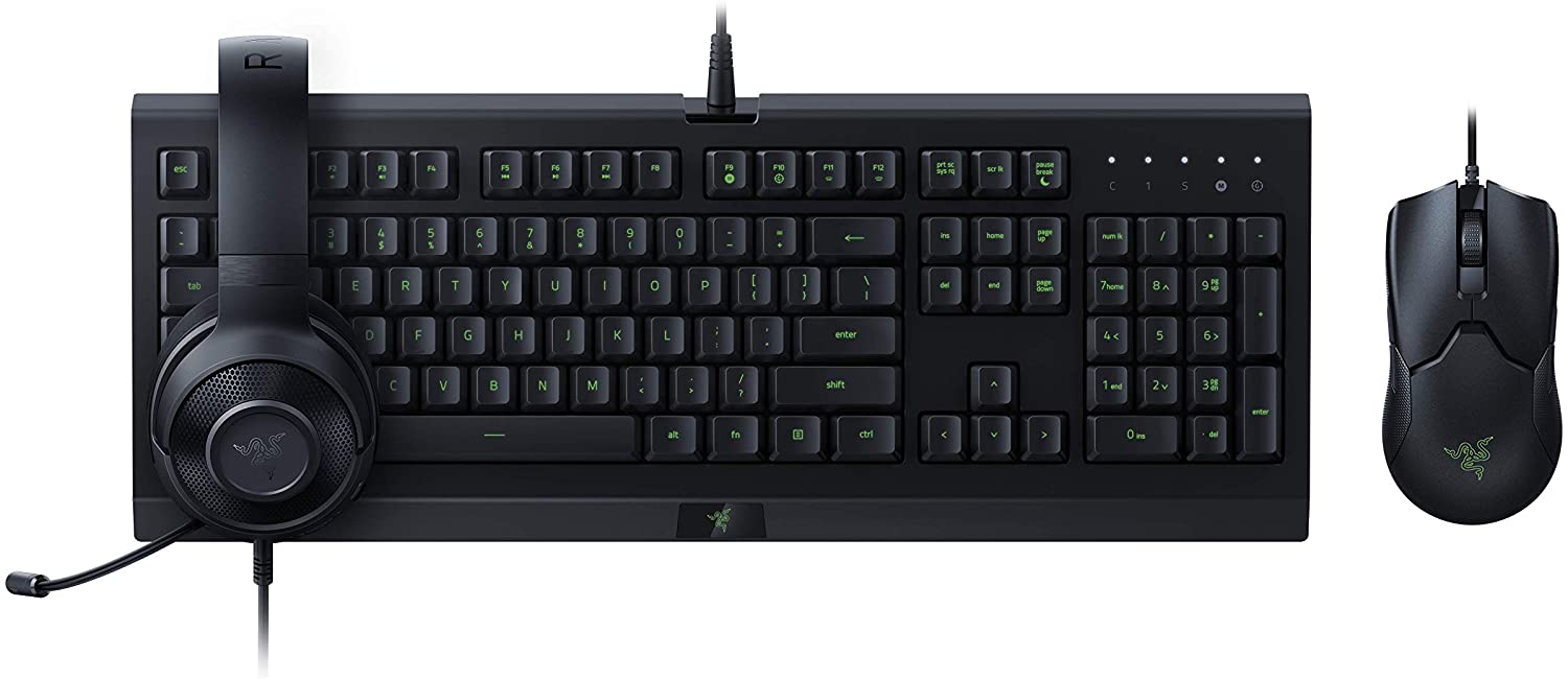 Razer Power Up Gaming Bundle Cynosa Lite + Viper + Kraken X Lite UK-Layout