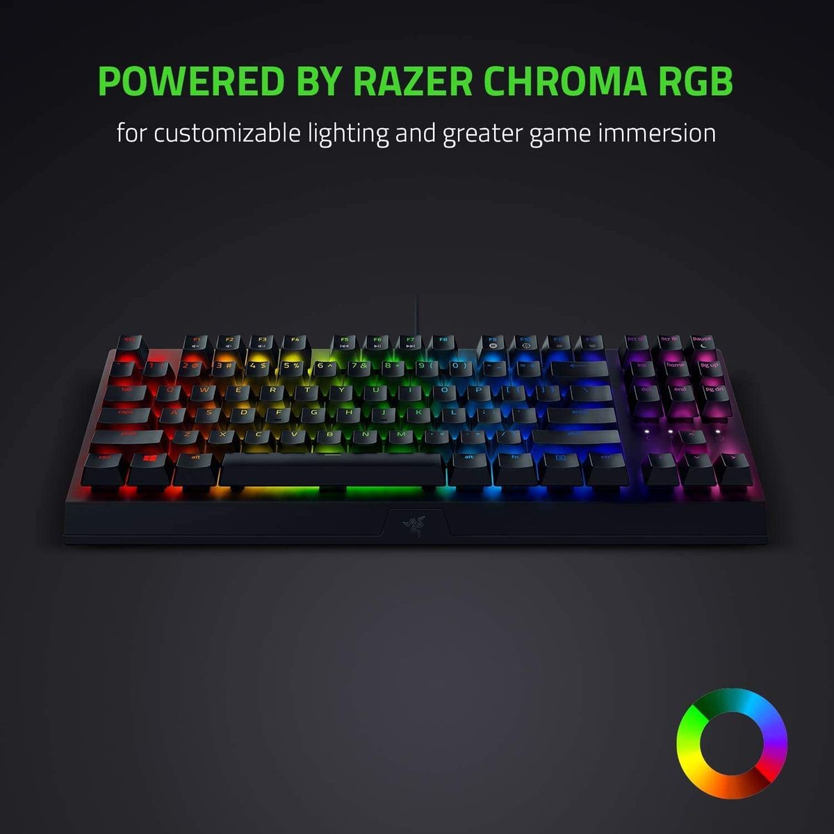 Razer BlackWidow V3 TKL Gaming Keyboard Green Switches Chroma RGB US-Layout ISO