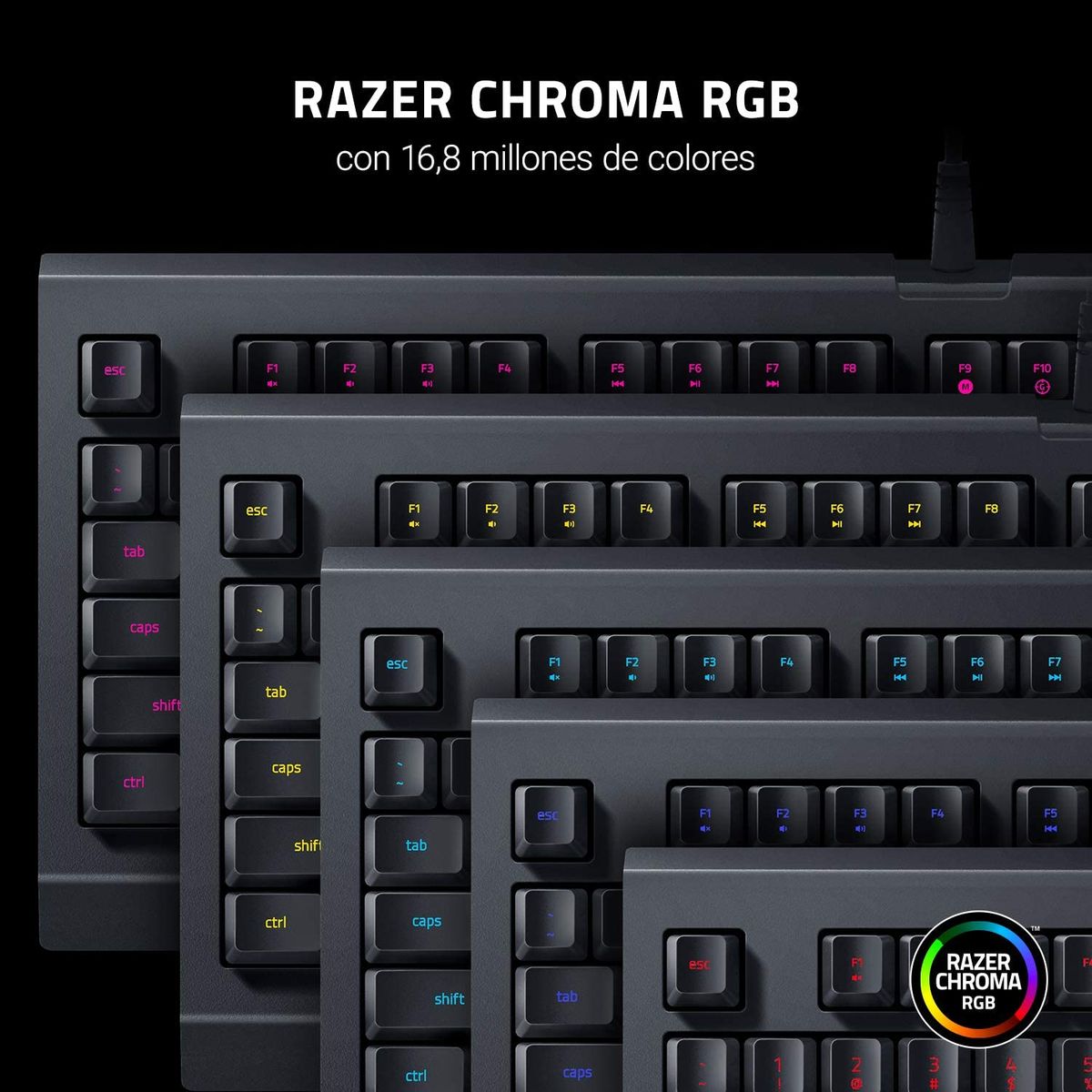 Razer Cynosa Lite Gaming Keyboard Membrane Switches TKL Chroma RGB ES-Layout