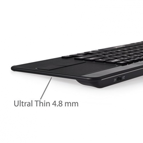 eSYNiC Multimedia Keyboard Wireless Touchpad Keyboards 2.4GHz Stainless Steel Keyboards with Touchpad