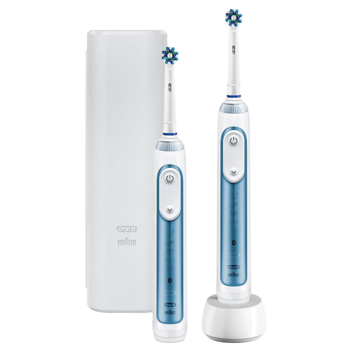 Oral-B Smart Expert Electric Toothbrush/Electric Toothbrush, Twin Pack, 5 Cleaning Modes for Dental Care & Bluetooth App, Blue Pack of 2