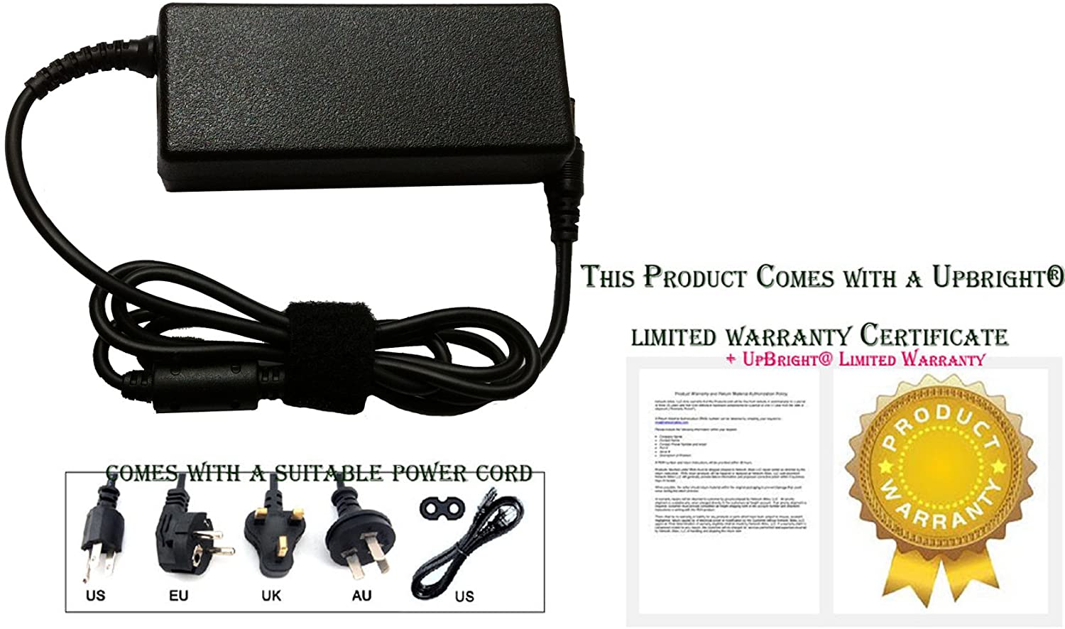 UPBRIGHT New AC/DC Adapter for Delta Electronics INC DPS-60PB Series DPS-60PB A DPS-60PB C Power Supply Cord Cable PS Charger Input: 100-240 VAC Worldwide Use Mains PSU
