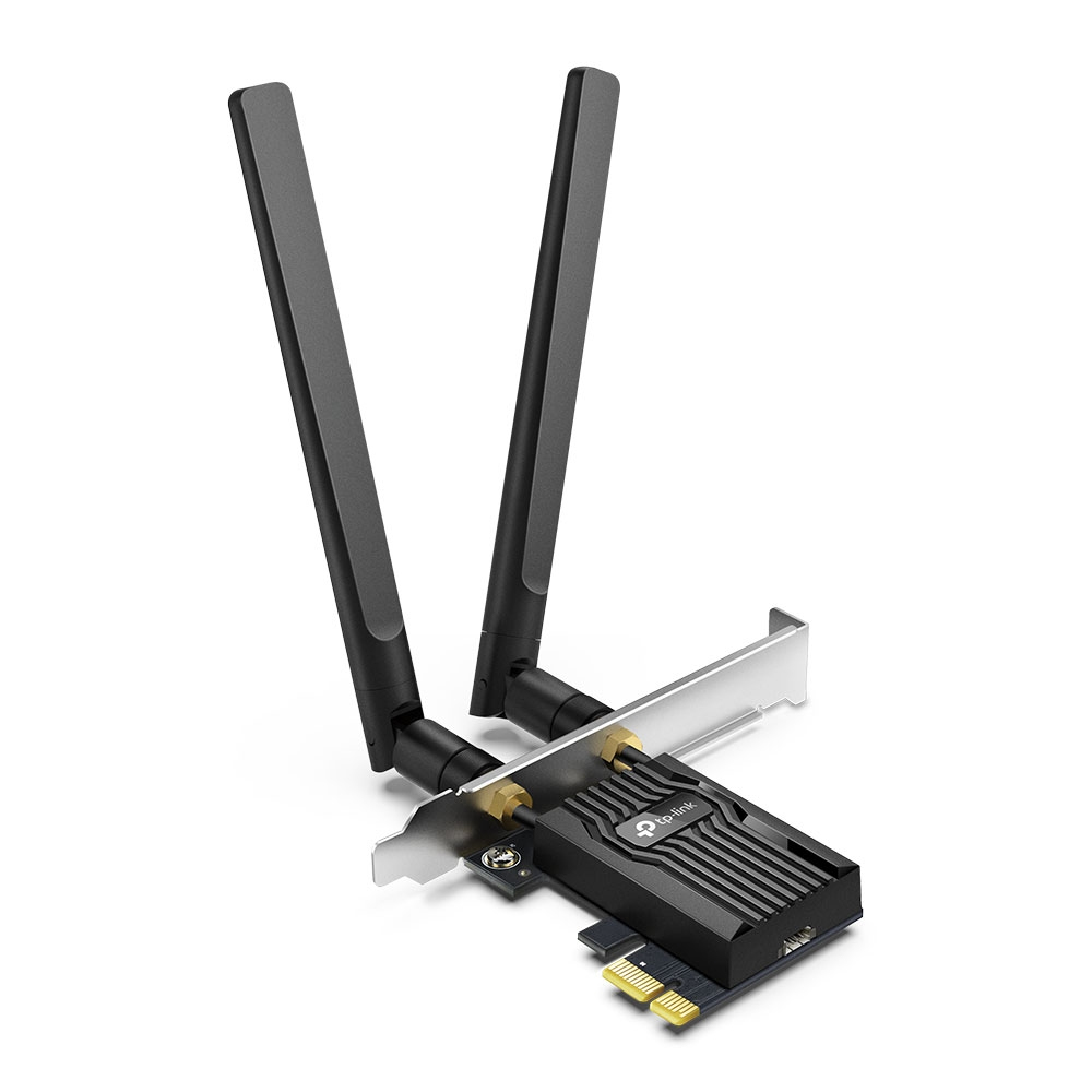 TP-Link Archer TX55E AX3000 Wi-Fi 6 Bluetooth 5.2 PCIe-Adapter, max 2402 Mbit/s 5 GHz und max 574 Mbit/s 2,4 GHz, WPA3-Verschlüsselungsstandard, MU-MIMO, Unterstützt nur Windows 11/10 (64-bit)