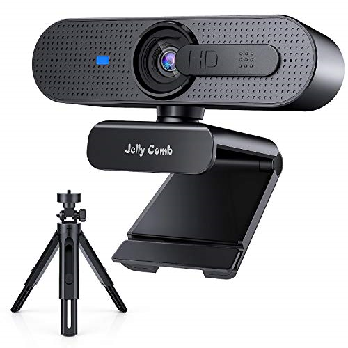 Jelly Comb HD USB Computer Webcam with Adjustable Tripod 1080P