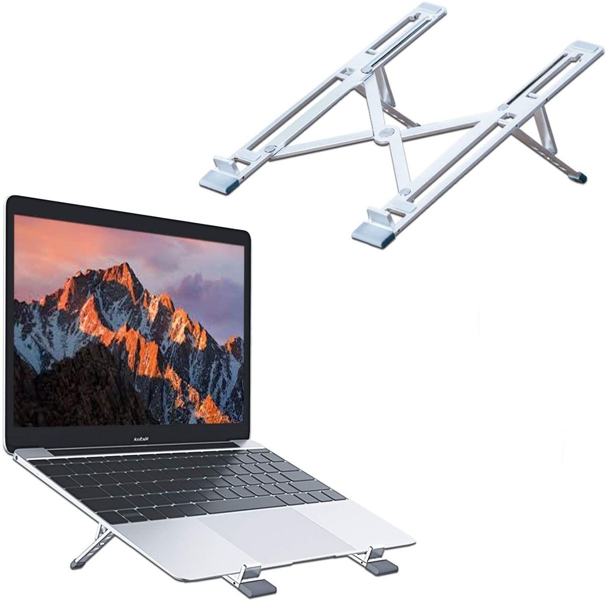 Klim Steady - Laptop Stand and Tablet Stand + Lightweight, Robust Aluminium Frame + Adjustable Notebook Stand Compatible with iPad and Laptop up to 15.6 Inches