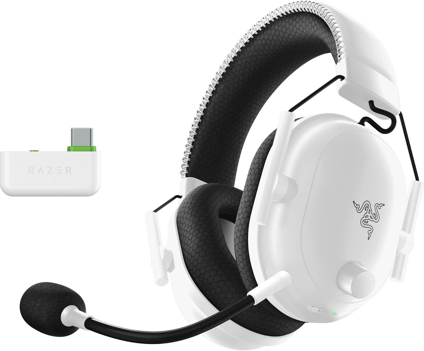 Razer Blackshark V2 Pro (Xbox) - Kabelloses Konsolen E-Sport Headset für Xbox S|X & One (Triforce 50mm Treiber, HyperSpeed Wireless 2,4 GHz, abnehmbares HyperClear Mikrofon) Weiß