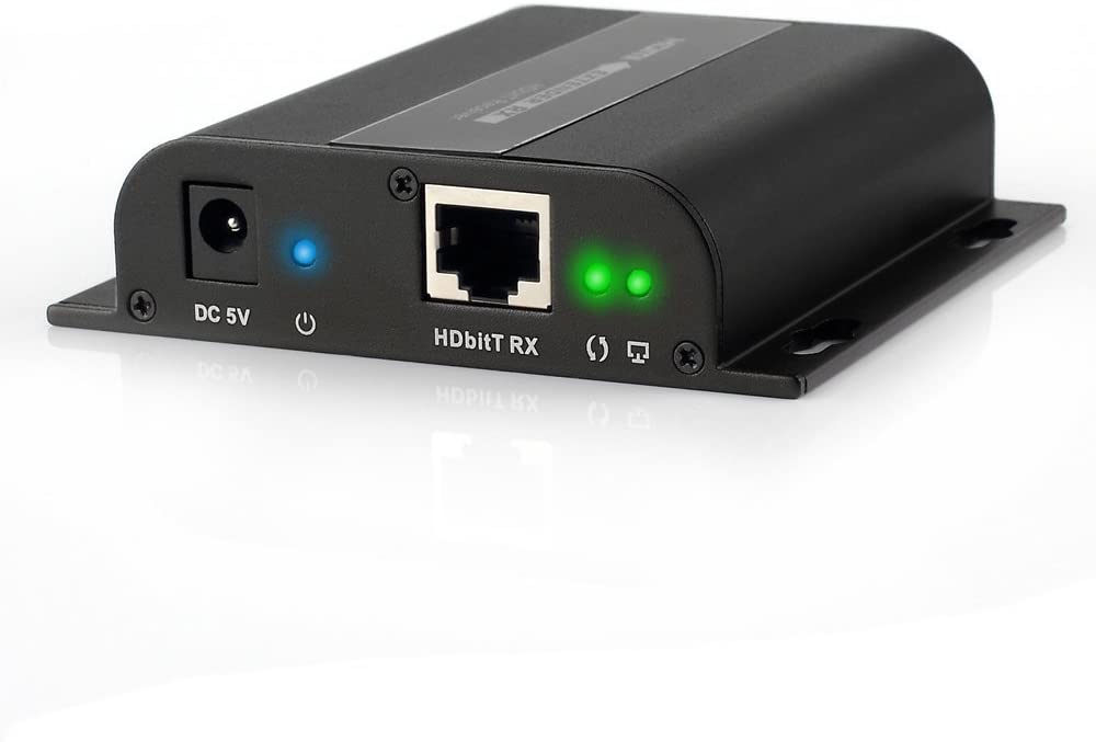 ESYNIC 1080P 120m HdbitT HDMI Extender Ethernet Receiver via Single RJ45 CAT6 / 6a / 7 Cable Can be Distributed Through Network Router or Switcher - Receiver Only