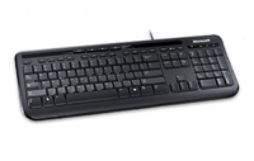Microsoft kabelgebundene Tastatur 600 schwarz USB Tastatur schwarz UK-Layout