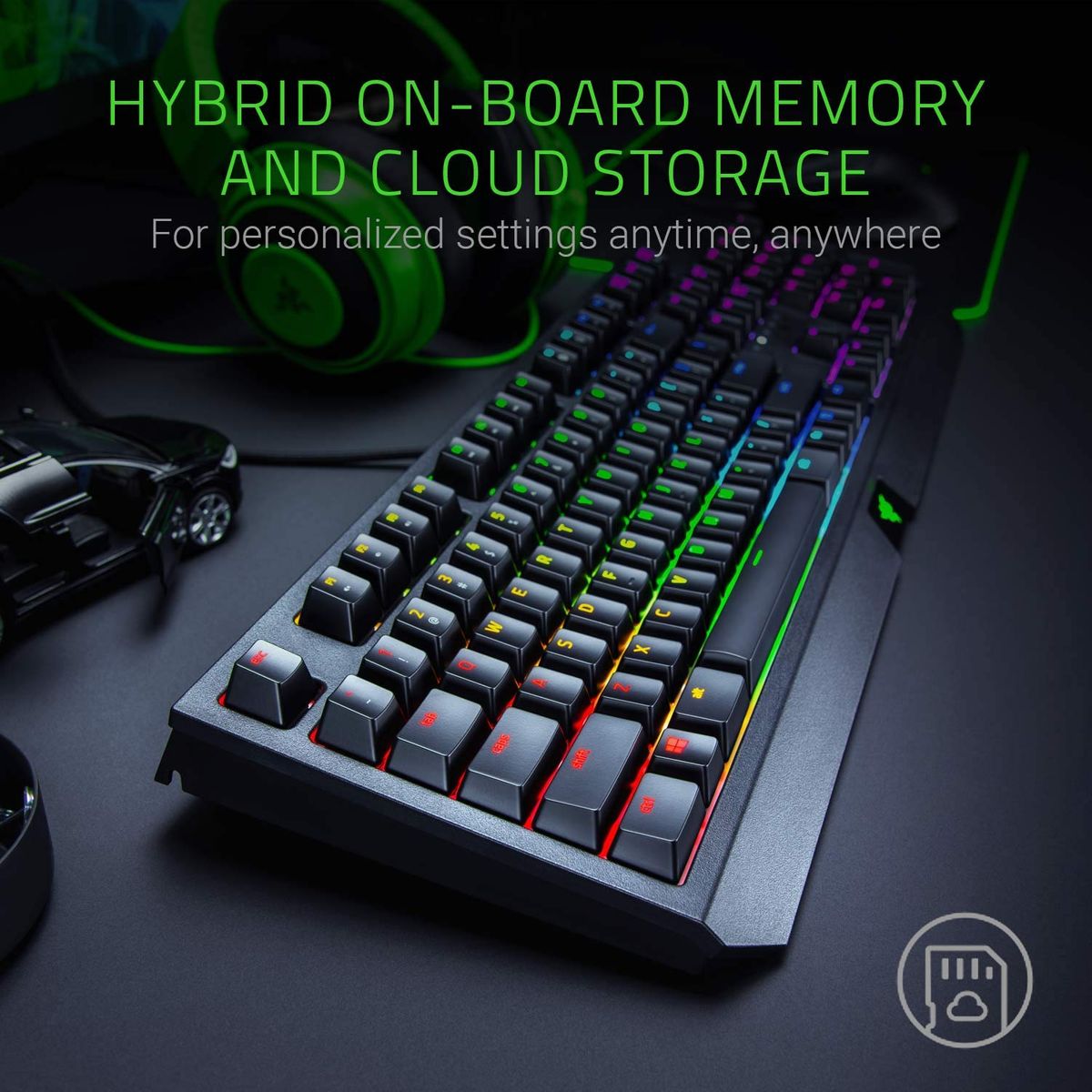 Razer BlackWidow Gaming Keyboard Green Switches Chroma RGB ES-Layout