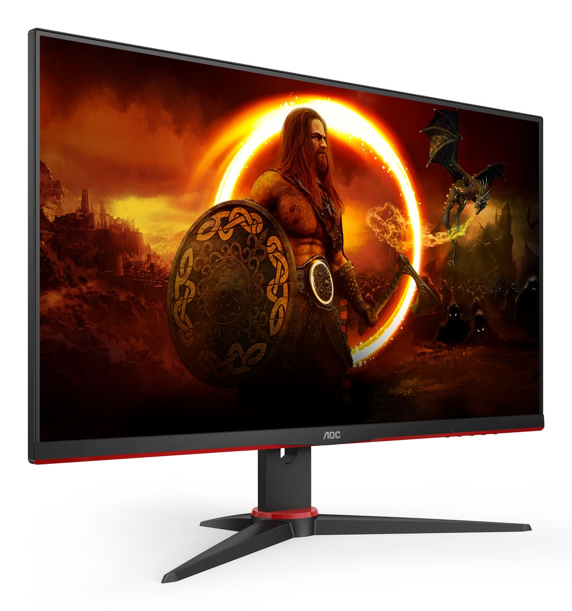 AOC G2 24G2SPAE/BK LED display 60,5 cm (23.8") 1920 x 1080 Pixel Full HD Schwarz, Rot