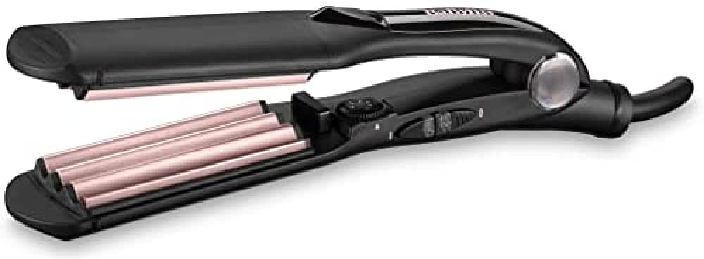 BaByliss The Crimper crepe iron with 10 temperature settings up to 210C and automatic shut-off In pink Black 2165CE