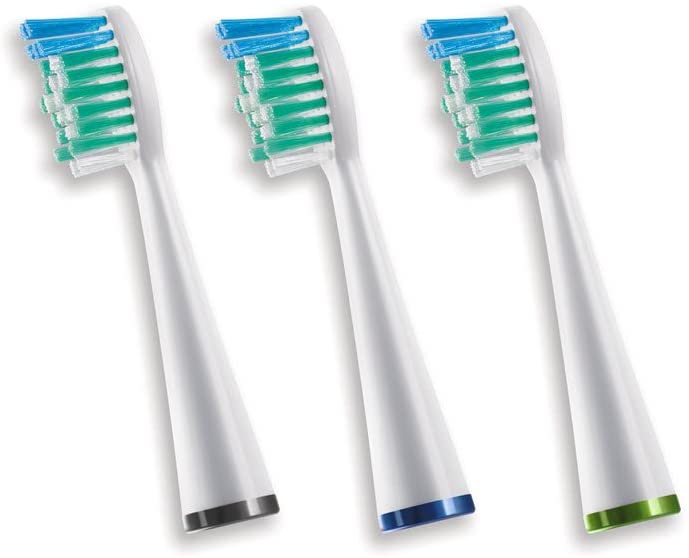 Waterpik Standard Toothbrush Heads Replacement Sonic Toothbrush Heads for Sensonic and Complete Care 3 Pack (SRRB-3E)