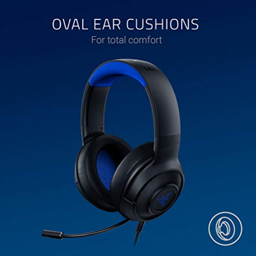 Razer Kraken X for Console Gaming Headset Virtual 7.1 Surround-Sound 3.5mm Multi-Plattform Black/Blue