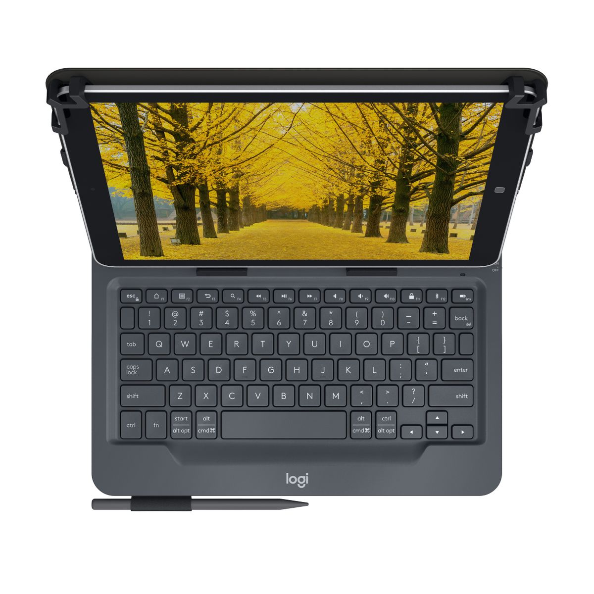 logitech Universal Folio Tastatur für Mobilgeräte Schwarz Bluetooth FR-Layout