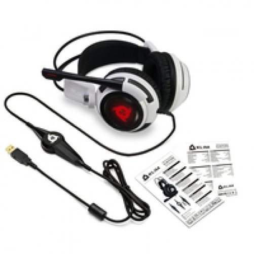 KLIM Puma Vibration 7.1 Surround Sound Gaming Headset USB weiß/schwarz
