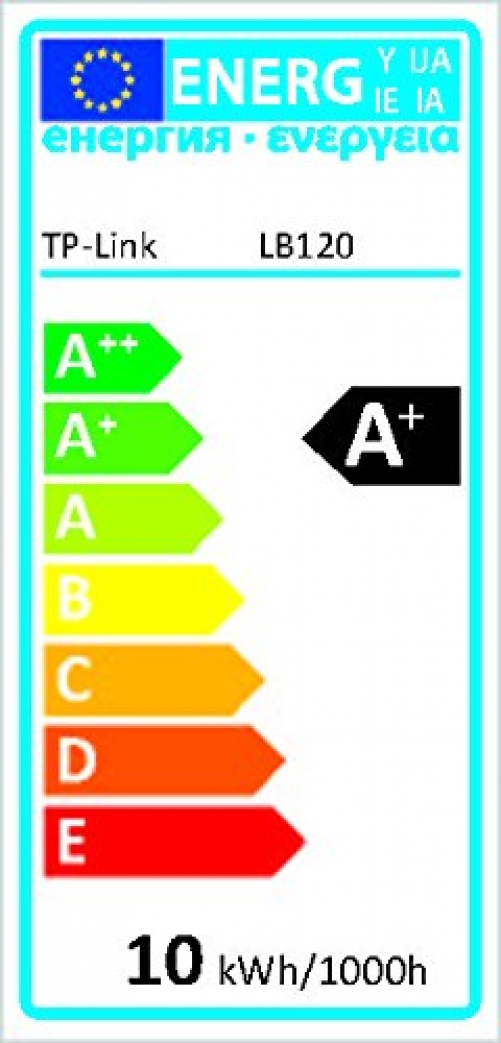 TP-Link LB120 Kasa Smart E27 LED WLAN Glühbirne 60W Dimmbar 180° 2700K - 6500K