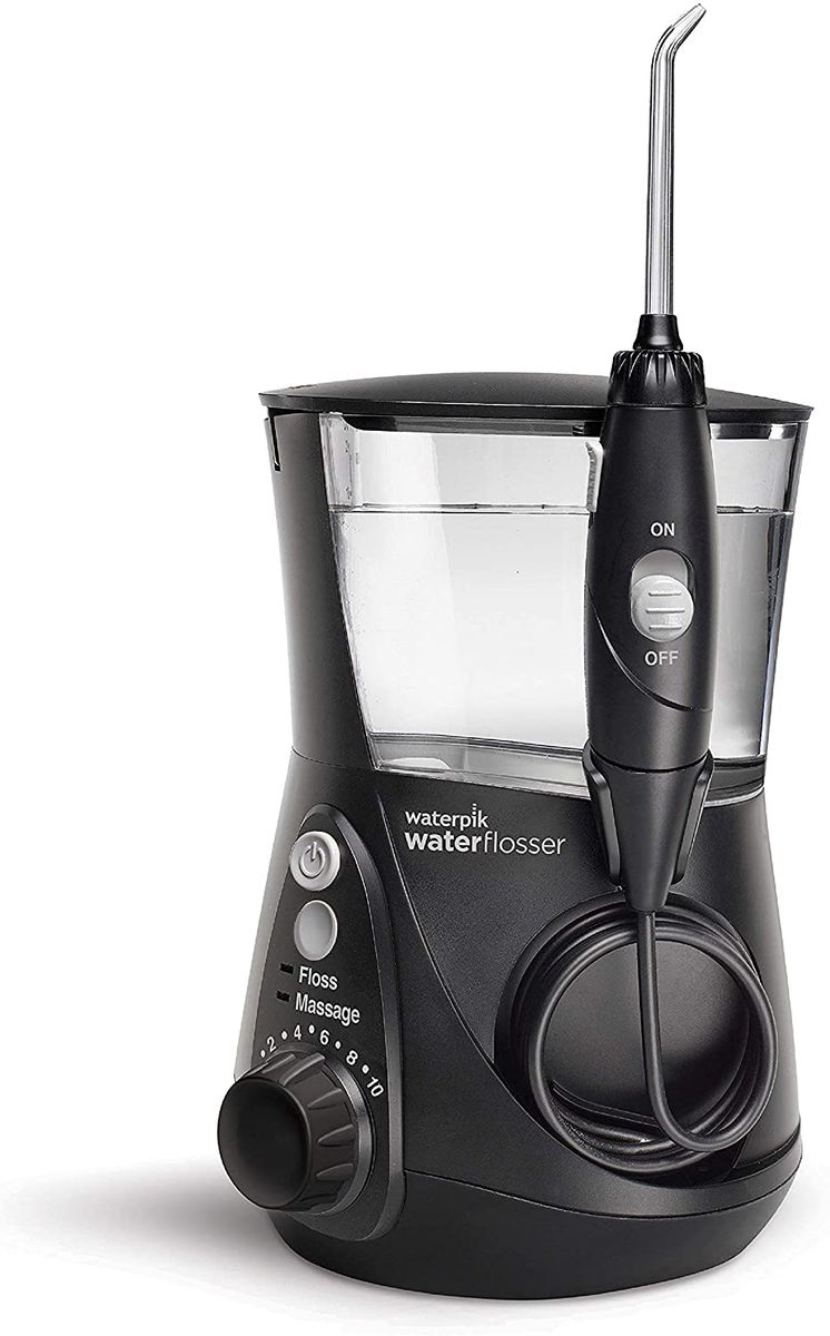 Waterpik Ultra Professional Waterflosser fixed oral irrigator, pressure range of 0.7-7 bar adjustable via 10 pressure settings, integrated timer, Black