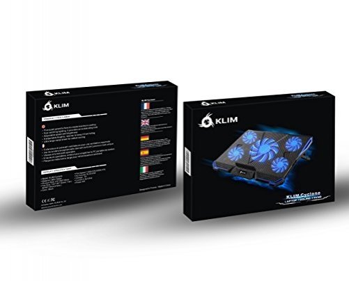 Klim Cyclone 5 Gaming Laptop Kühler & Ständer für PC Mac PS4 Xbox schwarz blau
