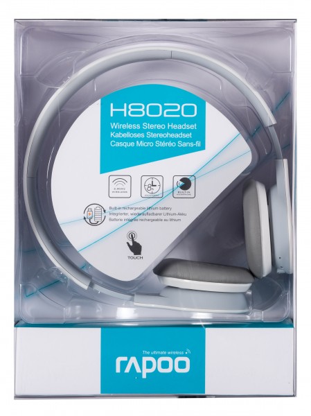 rapoo H8020 Wireless Stereo Bluetooth Mobile Headset weiß