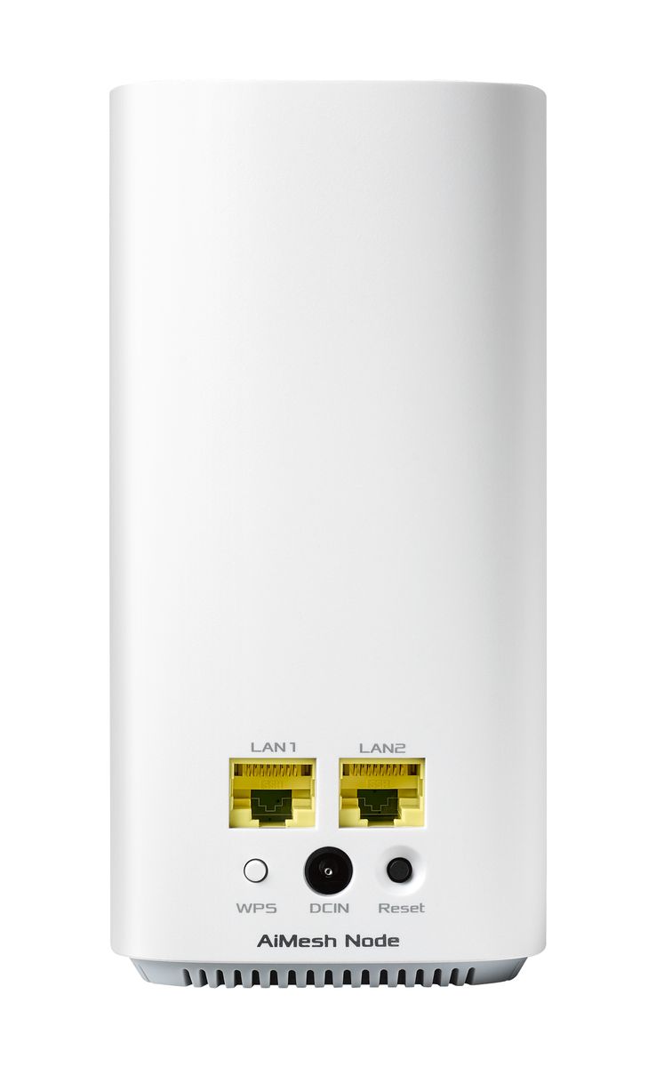 Asus Ai Mesh System ZenWiFi AC Mini CD6 Weiß (2in1 Mesh Zugangspunkte-Set, AC1500 WiFi 5, 3x Gigabit LAN, App Steuerung, unterbrechungsfreies Roaming, AiProtection)
