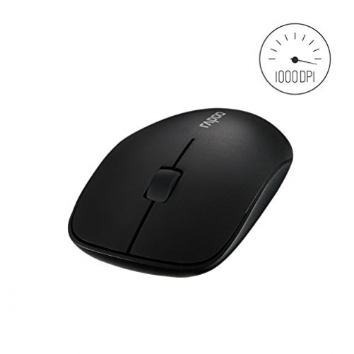 rapoo 3510 Optische 1.000 DPI 2.4GHz Wireless Maus Beidhändig schwarz