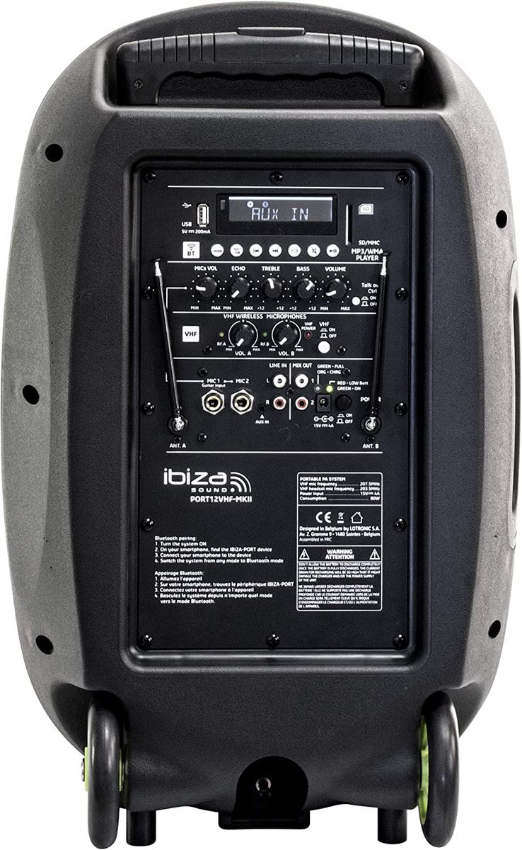 Ibiza Sound PORT12VHF-MKII mobiles Soundsystem 12 700W USB-MP3 Bluetooth Ibiza Sound PORT12VHF-MKII mobiles Soundsystem 12 700W USB-MP3 Bluetooth