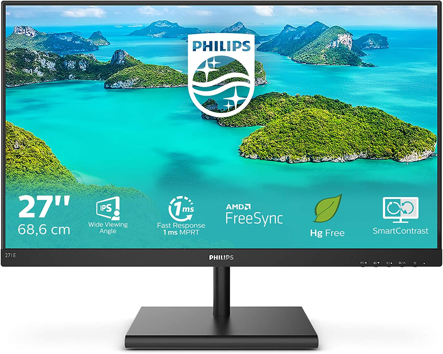 Philips 271E1SD 27" FHD Monitor FreeSync 75 Hz VGA DVI HDMI ohne Laustprecher