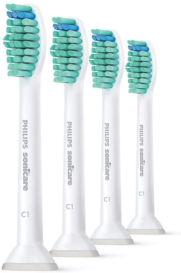Philips Sonicare Original brush ProResults HX6014/31, up to 2x more plaque removal, 4-pack, standard, white, minimal packaging Frustration-free packaging