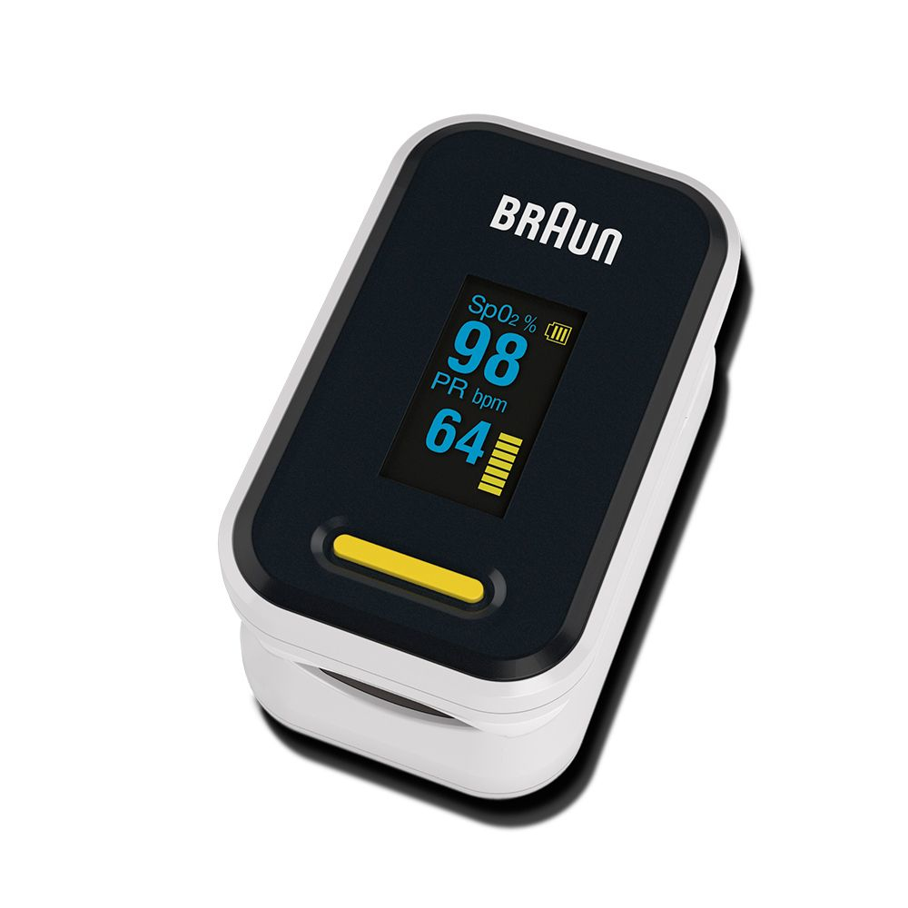 Braun Healthcare Pulse Oximeter 1 (oxygen saturation, blood oxygen level, clinically accurate, certified medical device) YK-81CEU
