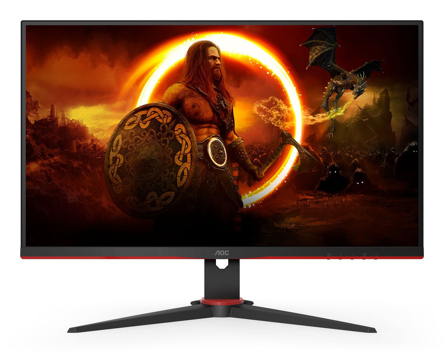 AOC G2 24G2SPAE/BK LED display 60,5 cm (23.8") 1920 x 1080 Pixel Full HD Schwarz, Rot