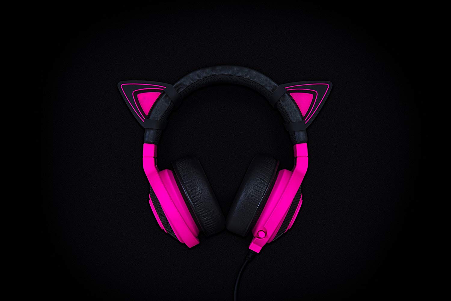 Razer Kitty Ears für die Kraken-Headsets Robust und Wasserfest in Neon-Lila